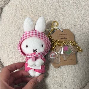 Miffy turip japan edition Plush Keychain charm